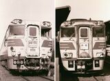 キハ82系（左）と後継のキハ181系。よく似ているが窓上のライトケースの形状など各部に違いがある（撮影：南正時）