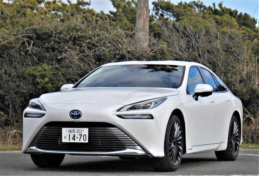 試乗した新型MIRAI（筆者撮影）