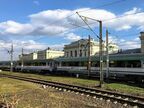 プシェミシル駅を出発するポーランドの列車
