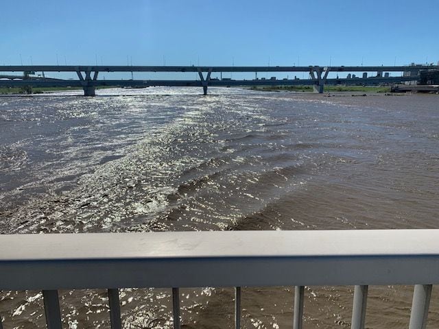 濁流はすさまじい速さで海へ