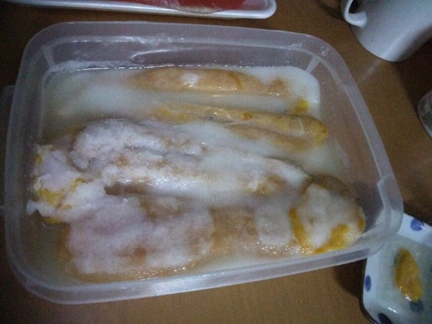 カラスミ作りの様子（写真：中山さん提供）