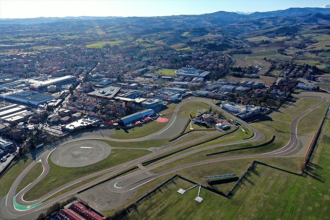 上空から撮影したフィオラノ・サーキット（写真：Ferrari）
