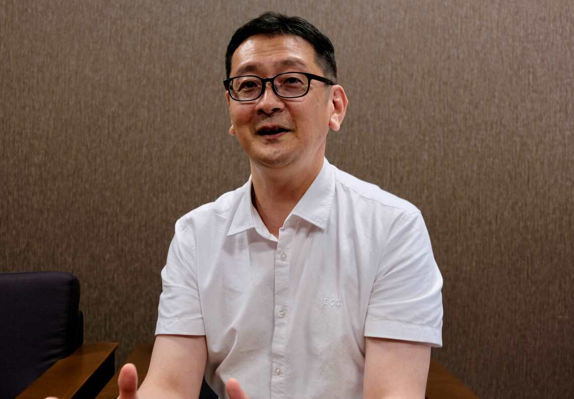 2014年から西武でマインドセットの研修を担当する株式会社ホープスの坂井伸一郎氏（筆者撮影）