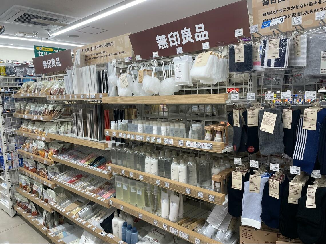 無印良品の商品の棚