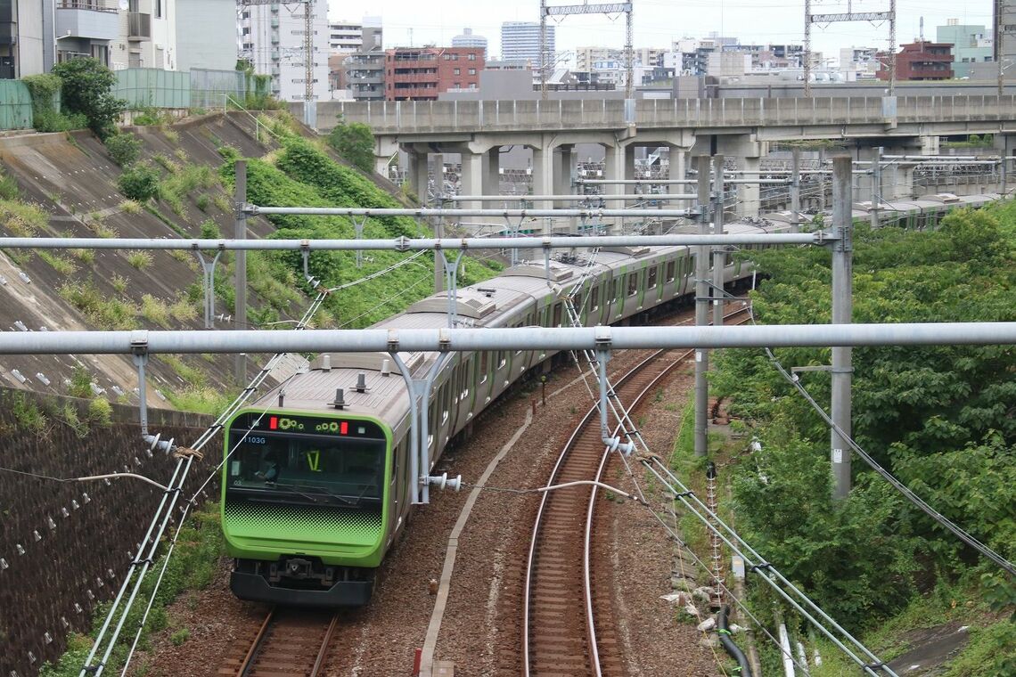 田端駅周辺の山手線