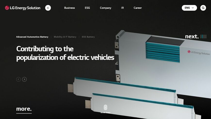 LGエナジーソリューションは、8月にアメリカで成立した新法が求める要件に敏感に反応した（写真は同社ウェブサイトより）
