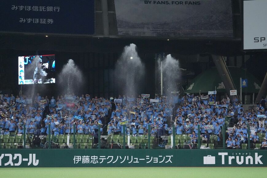 スプラッシュシートの様子（写真：西武ライオンズ）