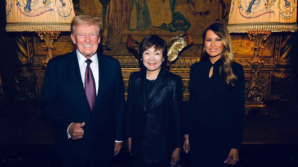 「昭恵外交」が注目され始めたきっかけは、昨年12月のトランプ夫妻との会食だった（写真：メラニア夫人＜@MELANIATRUMP＞のXより）