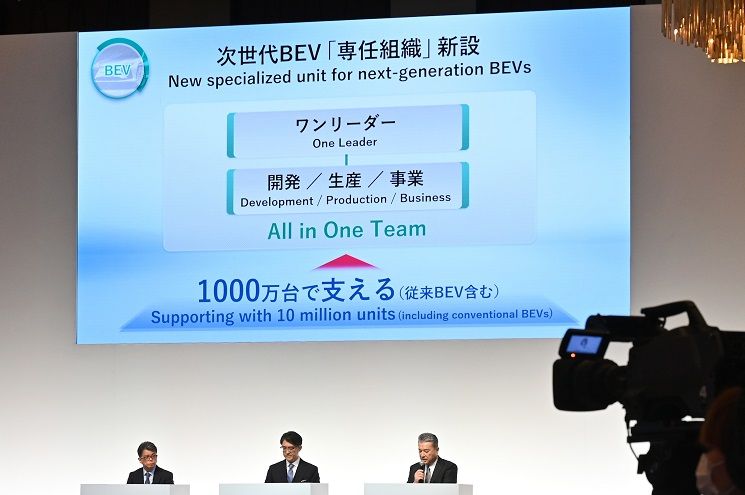 トヨタ自動車の記者会見