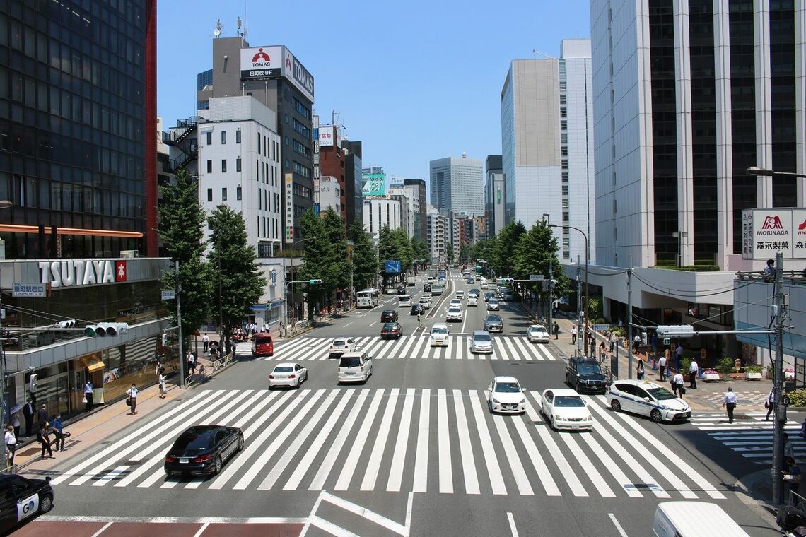 三田口側を通る第一京浜国道がかつての東海道（筆者撮影）