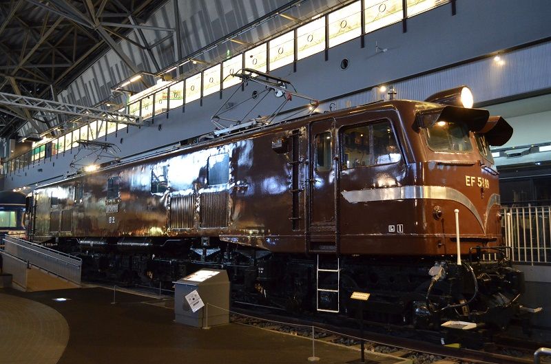 鉄道博物館で展示されているEF58形89号機（筆者撮影）