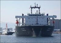 日本郵船のＹＡＭＡＴＡＩが積んだ１４６トンの救援物資が八戸港に到着【震災関連速報】