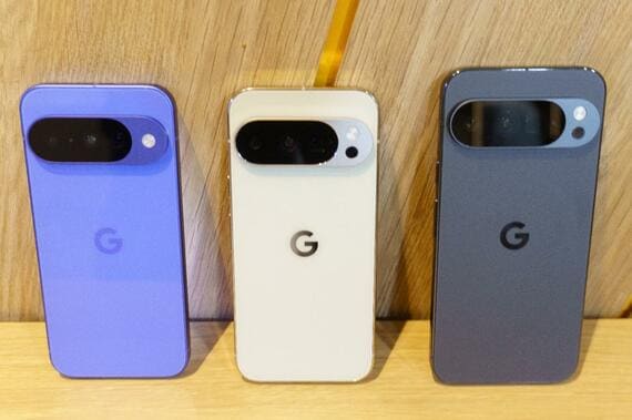 左から、Pixel 10、Pixel 10 Pro、Pixel 10 Pro XL