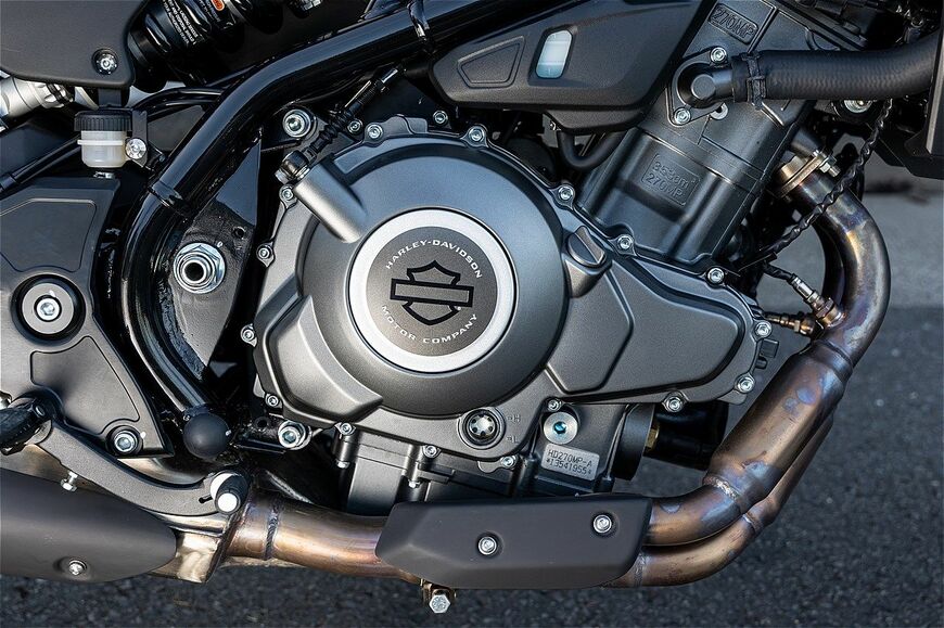 ハーレーダビッドソン新型「X350」のディテール（写真：三木宏章）