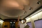 787系のビュッフェはドーム形の丸い天井が特徴だった