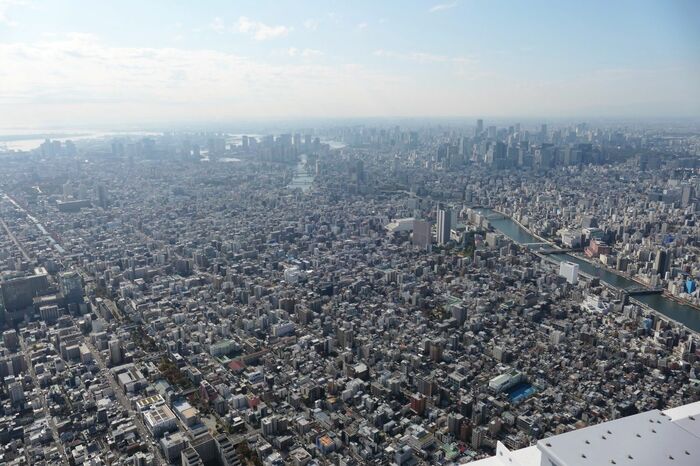 スカイツリーから見た両国方面