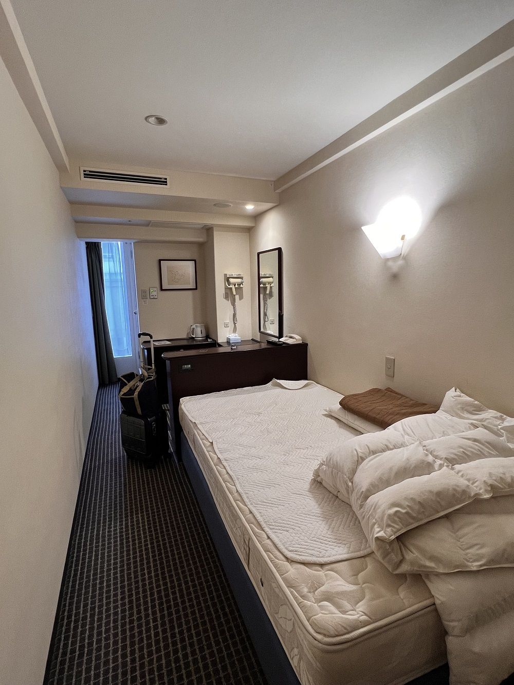 Mさんが宿泊したホテルの室内。東京都内には34カ所のホテル療養施設があり、なんとペット同伴が可能な施設もある（8月25日時点の情報）（写真提供・Mさん）