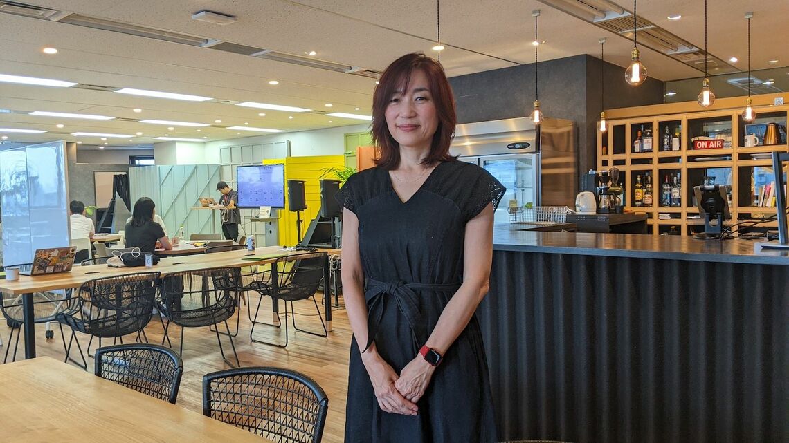 台湾企業との統合、そしてナスダック上場。驚きのスキームの舞台裏をメディアジーンの今田素子CEOに聞いた(記者撮影)