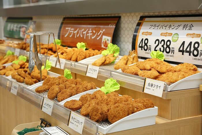 「馳走菜」のフライバイキング売り場