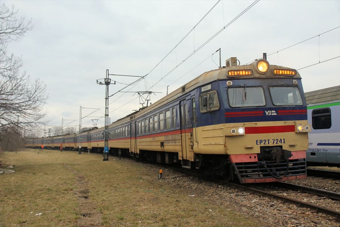 ウクライナのオデッサから到着した列車（撮影：橋爪智之）