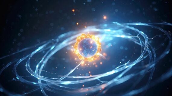 原子核と運動する電子の光
