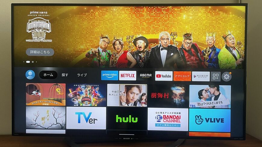 家庭用テレビで映像配信サービスを見るのはもはや当たり前？（編集部撮影）