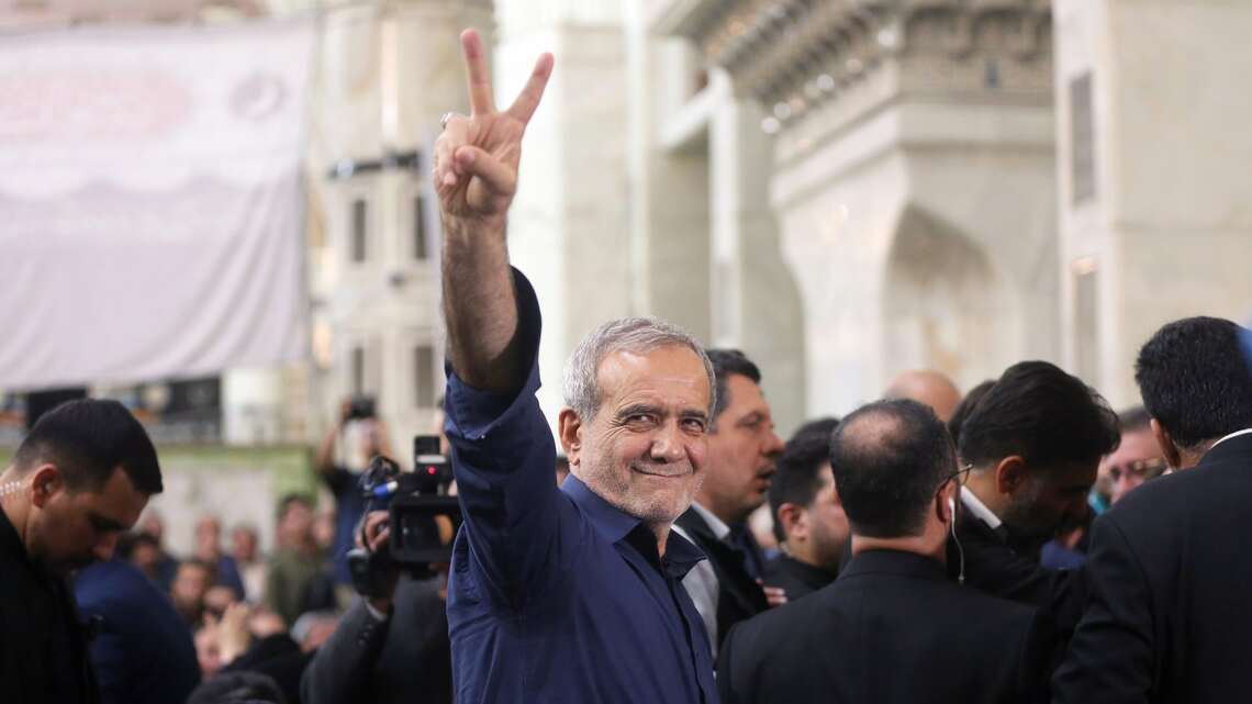 2024年7月、イランの新しい大統領に選出されたペゼシュキアン氏(写真・EPA=時事)