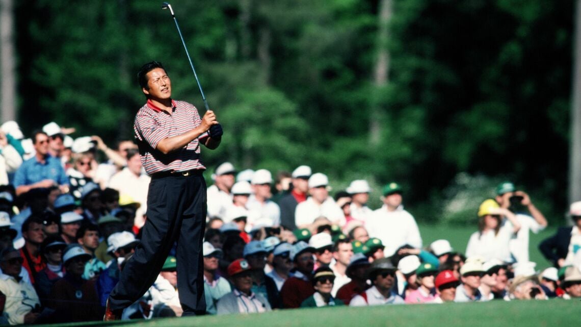 1990年にマスターズに出場した尾崎将司さん（写真：Augusta National／Getty Images）