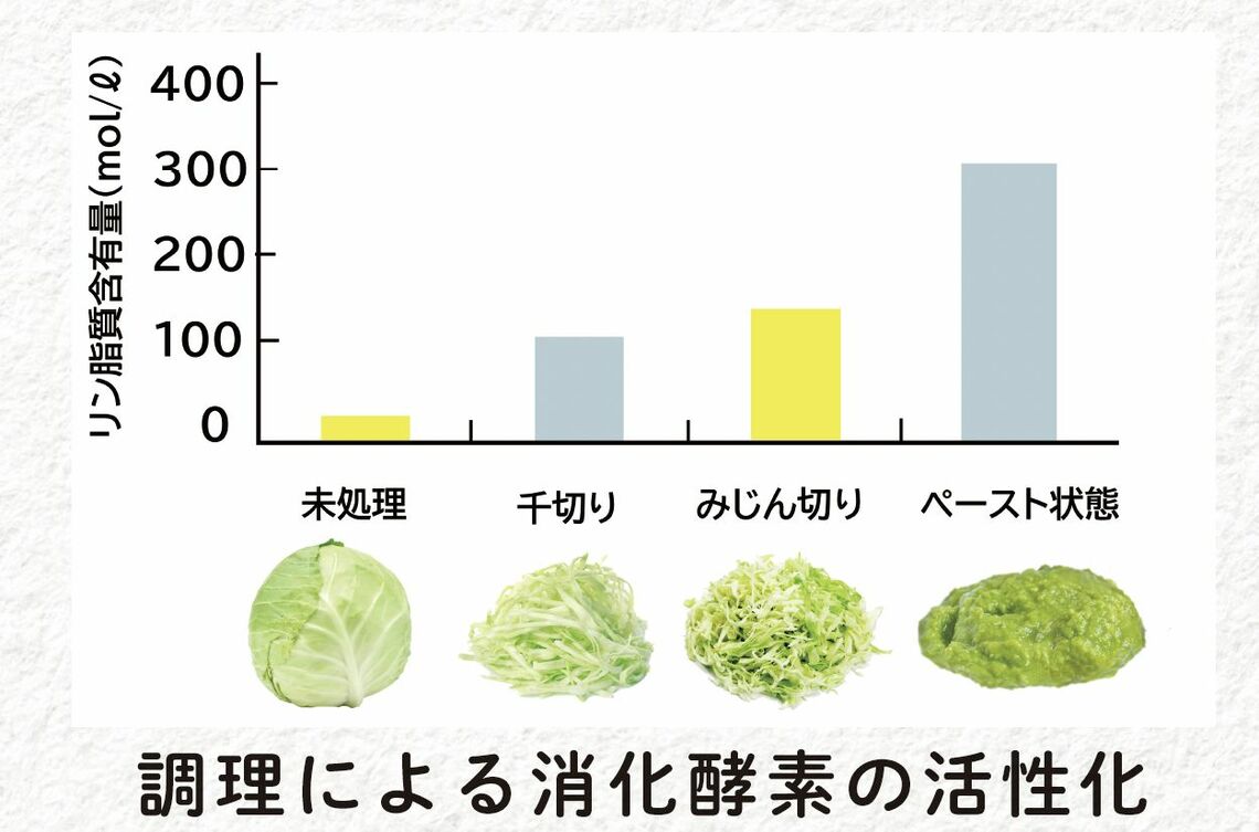 調理による消化酵素の活性化