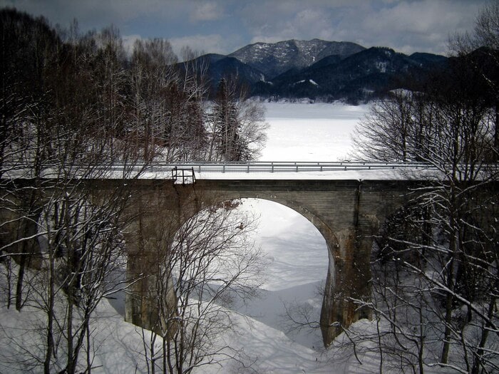 士幌線跡のコンクリートアーチ橋