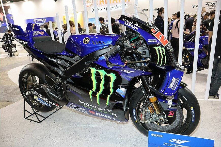 MotoGPマシンのYZR-M1（筆者撮影）