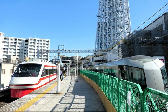 とうきょうスカイツリー駅ホーム 2024年11月 下り線・上り線ホーム