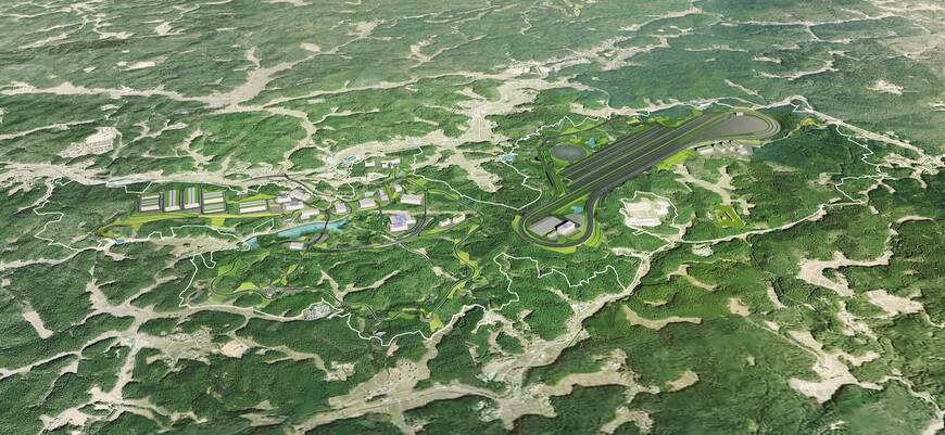 Toyota Technical Center Shimoyama カントリー路（鳥瞰CG図）（写真：トヨタグローバルニュースルーム）