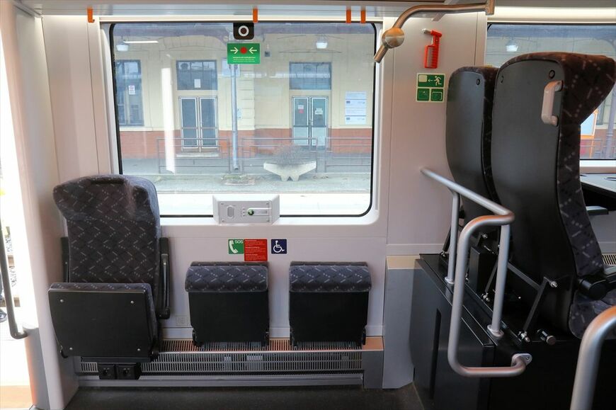 車いす用のスペース（撮影：橋爪智之）