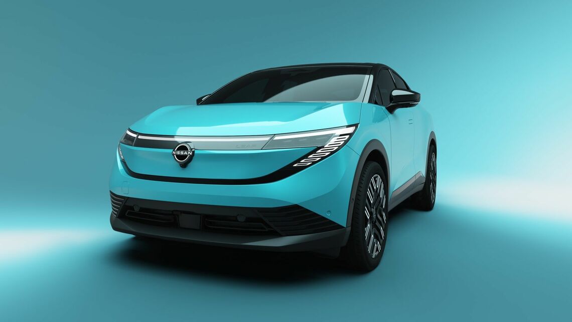 2025年度に北米、欧州、日本で発売を予定する新型「リーフ」（写真：日産自動車）