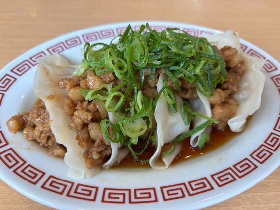 東京背脂黒醤油ラーメン 伍福軒 背脂水餃子