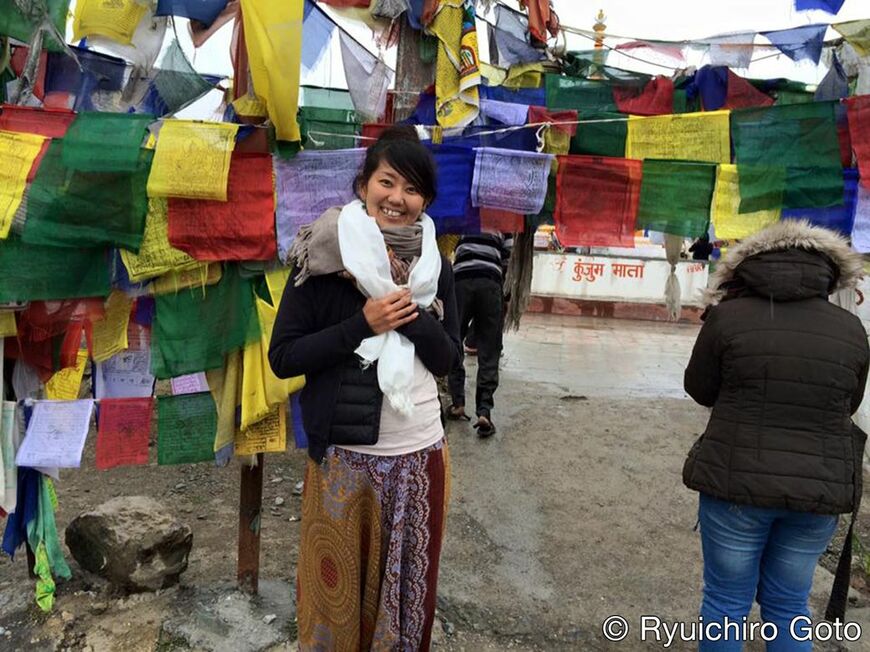 山の女神に見えた日本人女性のカナさん（写真：筆者撮影）