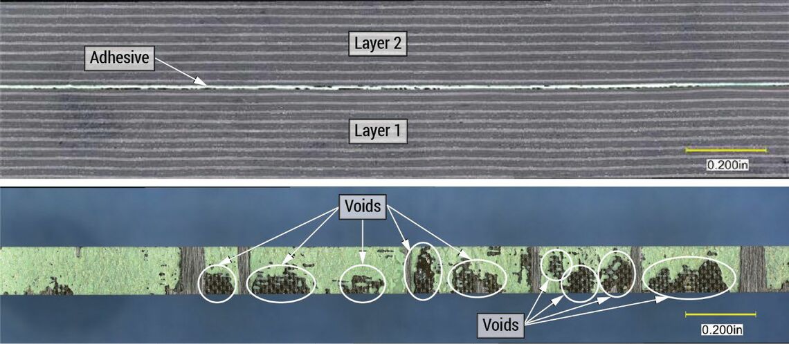 層間剥離の様子