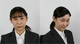 角度をつけて上目使いの右側のほうが好印象（写真：空気を読むを科学する研究所）