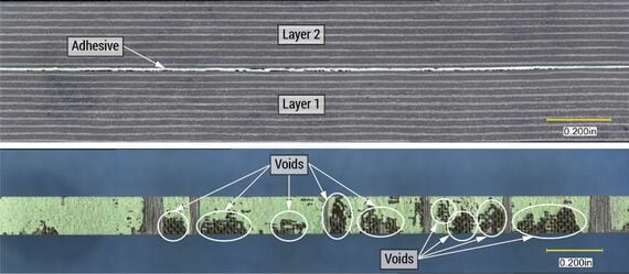 層間剥離の様子