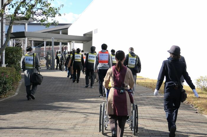 京都鉄道博物館の帰宅困難者対策訓練