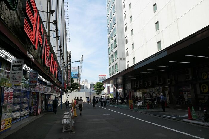 かつて高速バスターミナルがあった場所から