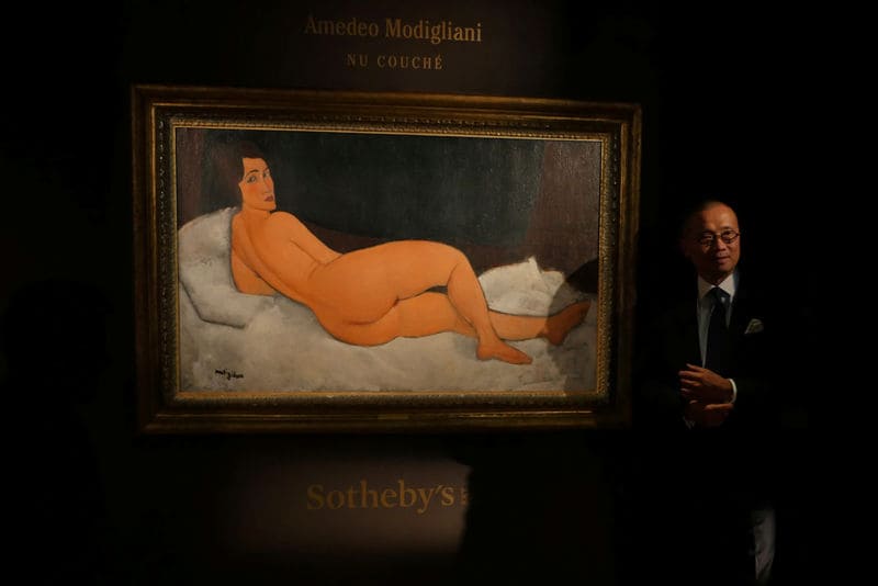 モディリアーニの裸婦画､｢史上最高値｣へ？ 予想落札価格は史上最高値の