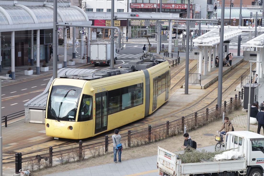 珍しく福井駅に乗り入れた「キーボ」（撮影：南正時）