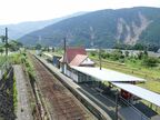 2016年7月の南阿蘇鉄道の立野駅。ホーム上に