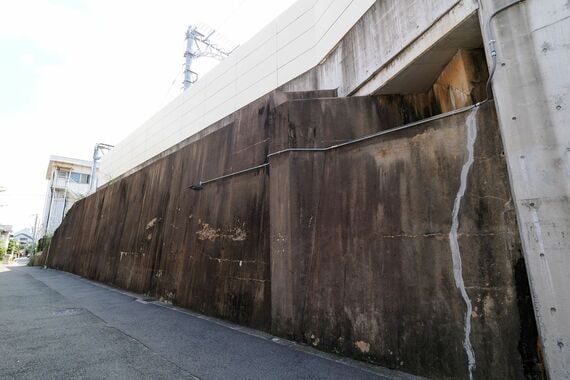 甲子園駅北側 分岐線の跡