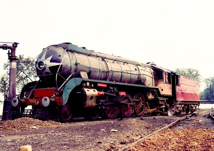 インドのWP形蒸気機関車。1947年に登場した（撮影：南正時）