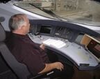 ICE3初試運転時の運転室の様子