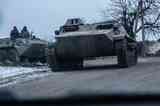 シベルスク方面に向かうウクライナ軍の戦車。 1月12日（写真：筆者撮影）