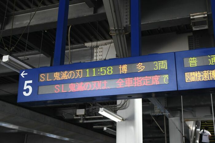ホームの案内表示